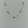 14K Yellow Gold Black Pearl Chain 4.5 mm Black Pearls Circa 1990