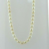 14K Yellow Gold Oval Fresh Water Pearl Necklace 16 inches Circa 2000