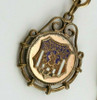 Antique Yellow Gold Filled Watch Fob with Elks Enameled Crest 24 inch Circa 1920