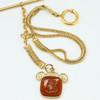 Antique Gold Filled Victorian Watch Fob Red Carnelian length 7+ inch Circa 1890