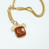 Antique Gold Filled Victorian Watch Fob Red Carnelian length 7+ inch Circa 1890
