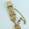 Antique Gold Filled Watch Fob and Clip for Belt Monogram LWB Circa 1930