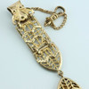 Antique Gold Filled Watch Fob and Clip for Belt Monogram LWB Circa 1930