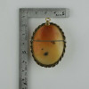 Antique Yellow Gold Filled Shell Cameo Woman with Sapphire Necklace Circa 1920