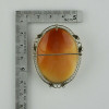 14K White Gold Shell Cameo Pin Pendant Circa 1925