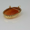 Vintage 14K Yellow Gold Shell Cameo Pin Pendant Circa 1960's