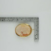 Vintage 18K Yellow Gold Shell Cameo Pin Pendant Circa 1940