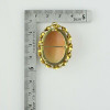 Vintage 10K Yellow Gold Shell Cameo Pin Pendant Circa 1940