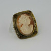 Antique Shell Cameo Oval Art Deco Pin Circa 1930