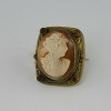 Antique Shell Cameo Oval Art Deco Pin Circa 1930