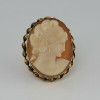 Vintage Gold Filled Shell Cameo Pin Pendant Circa 1950