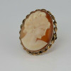 Vintage Gold Filled Shell Cameo Pin Pendant Circa 1950