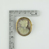 Antique 14K Yellow Gold Mother of Pearl Cameo Pin Circa 1940