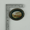 Vintage Pair of Micro Mosaic Building Pins Italian Circa 1950