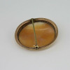 Antique 10K Yellow Gold Shell Cameo Scenic Pin Circa 1930