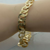 14K Yellow Gold Reeded O Link Bracelet 7 Inches Circa 1980