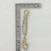 14K Yellow Gold 10 ct Medium Blue Topaz Bracelet 7 1/8 Inches Circa 1970