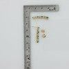 14K Yellow Gold 1 ct Total Weight Diamond and Emerald Earrings Circa 1970