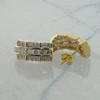 14K Yellow Gold Diamond Pave Earrings Circa 1990