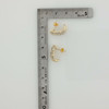 14K Yellow Gold Diamond Pave Earrings Circa 1990