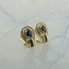 14K Sapphire and Diamond Earrings Circa 1980