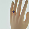 10K Yellow Gold Amethyst Ring Scrolled Bypass Design Size 6,Circa 1960