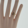 10K Yellow Gold Diamond and Ruby Ring Size 4.5 Circa 1960
