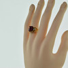 10K Yellow Gold Synthetic Ruby and Diamond Ring Size 6.5 Circa 1960