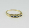 10K Yellow Gold Sapphire and Diamond Ring Size 9.25 Circa 1980