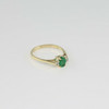 10K Yellow Gold Emerald and Diamond Ring Size 7 Circa 1960