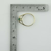 10K Yellow Gold Emerald and Diamond Ring Size 7 Circa 1960