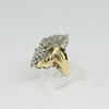 10K Yellow Gold 1ct Diamond Cocktail Ring Size 7 Circa 1960