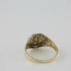 10K White and Yellow Gold Cubic Zirconia Nugget Style Ring Size 12.5 Circa 1970