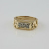 10K Yellow Gold 1/4 ct TW Diamond Nugget Style Ring Size 10 Circa 1970