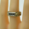 10K Yellow Gold 1/4 ct TW Diamond Nugget Style Ring Size 10 Circa 1970