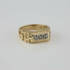 10K Yellow Gold 1/4 ct TW Diamond Nugget Style Ring Size 10 Circa 1970