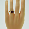 Vintage 10K Yellow Gold Red Stone Ring Size 10.5 Circa 1950