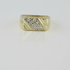 10K Yellow Gold and Cubic Zirconia Ring Size 8.25 Circa 1960