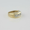 10K Yellow Gold 1/2ct TW Diamond 3 Stone HSI Ring Size 6.25 Circa 1950