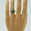 10K Yellow Gold Diamond Rosette Ring Size 10 Circa 1960