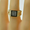 10K Yellow Gold Diamond Band Reeded Sides Size 10 Circa 1980