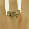 Men's 14K Yellow Gold Diamond Nugget Style Ring Size 12.5 Circa 1970