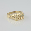 Men's 14K Yellow Gold Diamond Nugget Style Ring Size 12.5 Circa 1970