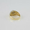 Men's 14K Yellow Gold 1/3ct Diamond Rosette Ring Size 8 Circa 1950