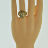 Men's 14K Yellow Gold Jesus Head Ring Size 11 Circa 1970