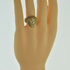 Men's 14K Yellow Gold Jesus Head Ring Size 11 Circa 1970