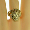 Men's 14K Yellow Gold Jesus Head Ring Size 11 Circa 1970