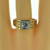 Men's 14K Yellow Gold Diamond Simulant Celtic Ring Size 11.75 Circa 1960