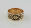 Victorian 10K Yellow Gold Tooled Band Size 6 Circa 1890