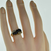 10K Yellow Gold 2ct tw Blue Sapphire and Diamond Cocktail Ring Size 6 Circa 1980